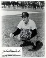John Blanchard - New York Yankees - catching crouch - B/W - BlanchardJoh986.jpg - 8x10
