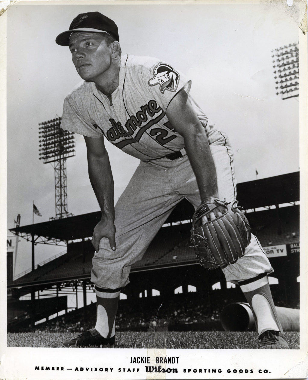 Jackie Brandt - Baltimore Orioles - full length - B/W - BrandtJackie763.jpg - 8x10