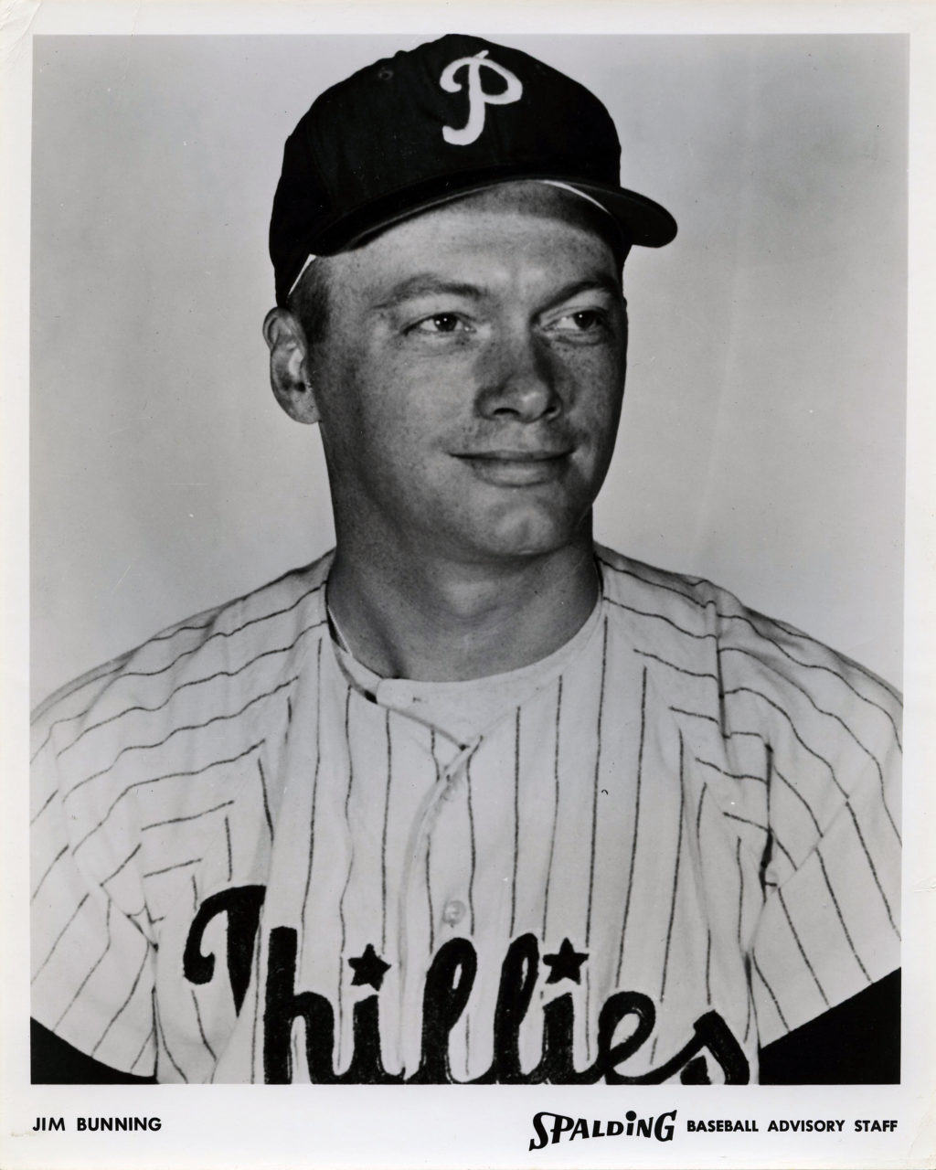 Jim Bunning - Philadelphia Phillies - upper body - B/W - BunningJim-1896.jpg - 8x10