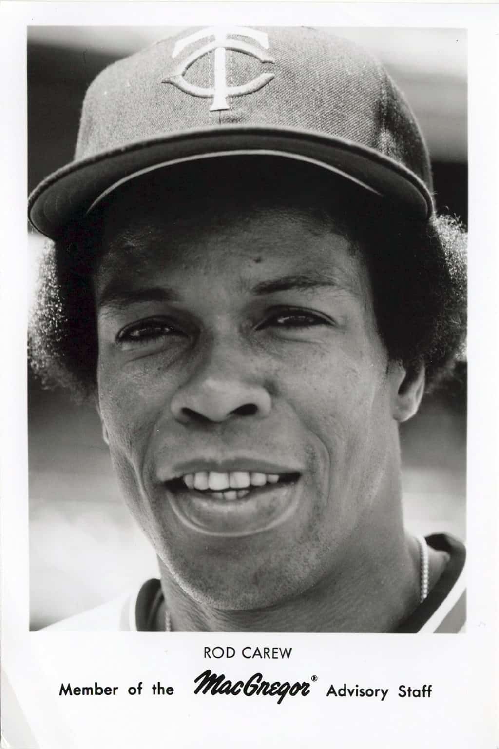 Rod Carew - Minnesota Twins - head - B/W - CarewRod-1.jpg - 5x7