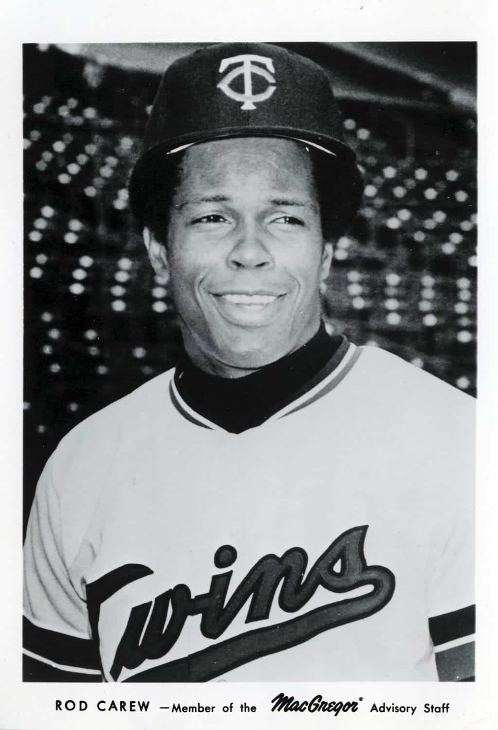 Rod Carew - Minnesota Twins - head - B/W - CarewRod-2.jpg - 5x7