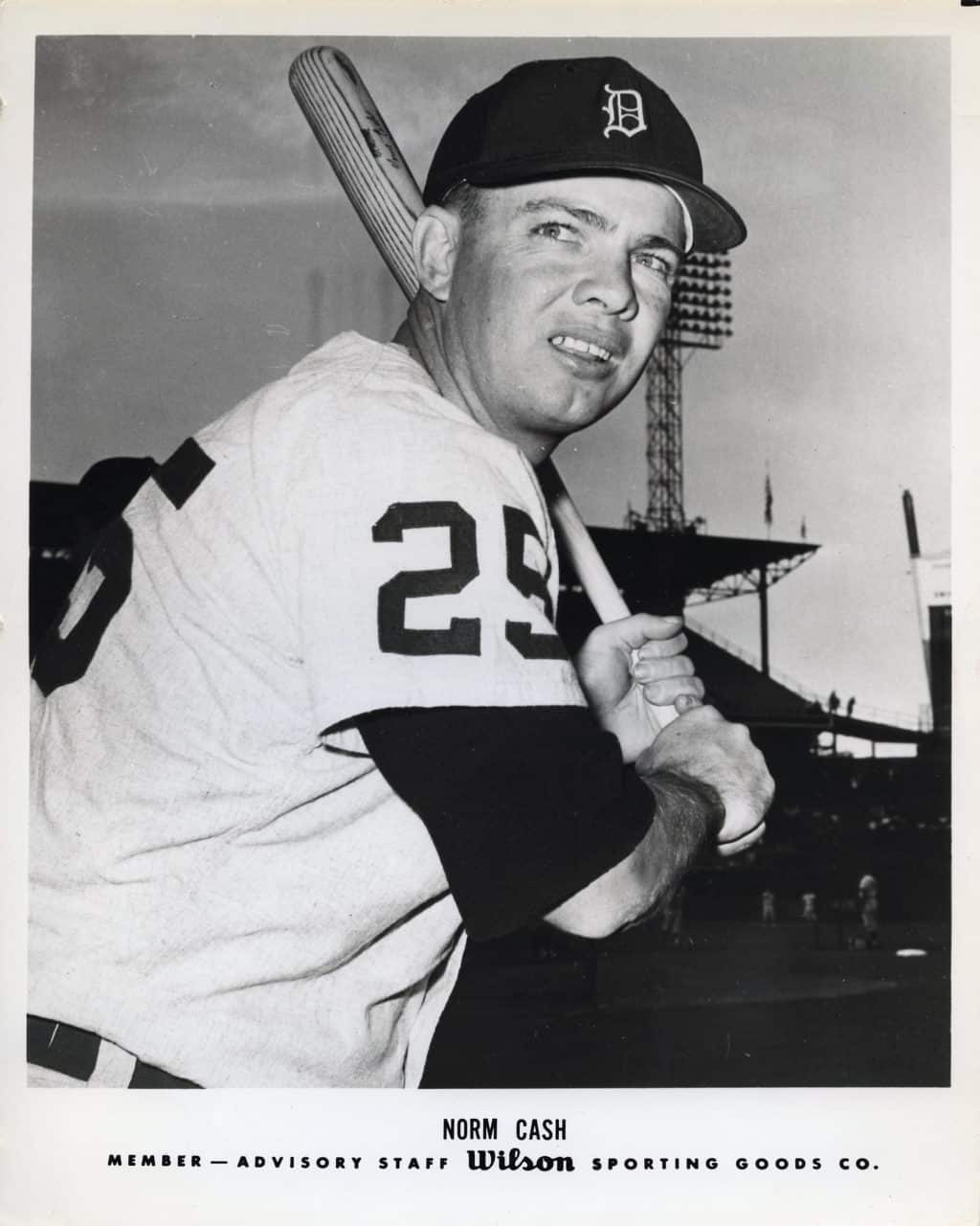 Norm Cash - Detroit Tigers - batting - B/W - CashNorm765.jpg - 8x10