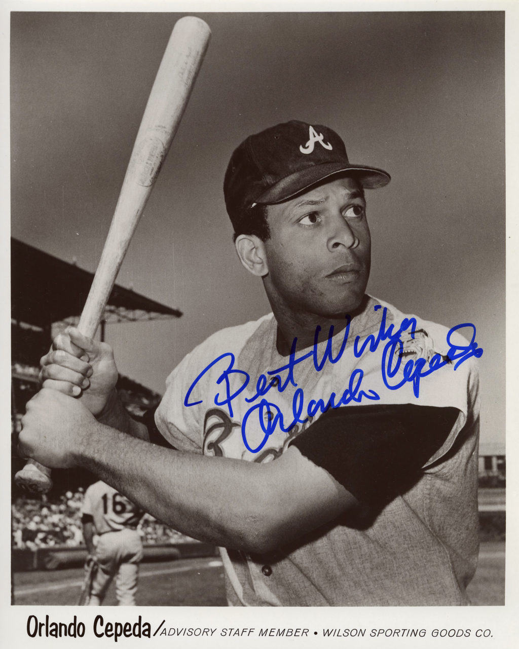 Orlando Cepeda - Atlanta Braves -  - B/W - CepedaOrlando-3770.jpg - 8x10