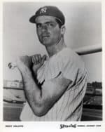 Rocky Colavito - New York Yankees - bat on shoulder - B/W - ColavitoRocky-1900.jpg - 8x10