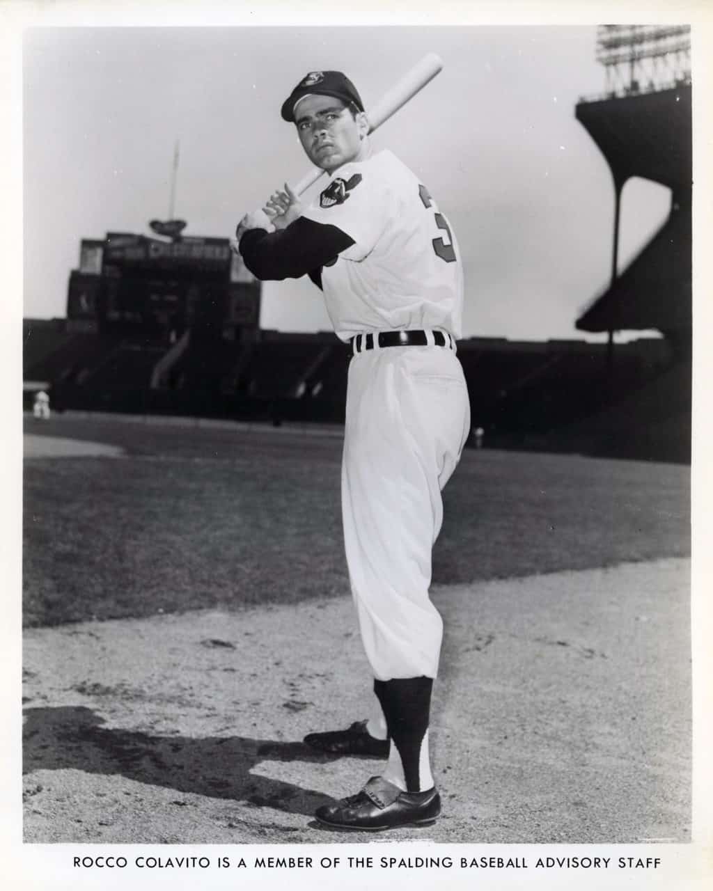 Rocky Colavito - Cleveland Indians - batting full body - B/W - ColavitoRocky-2901.jpg - 8x10