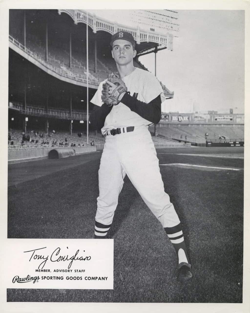 Tony Conigliaro - Boston Red Sox - glove on chest - B/W - ConigliaroTony-2999.jpg - 8x10