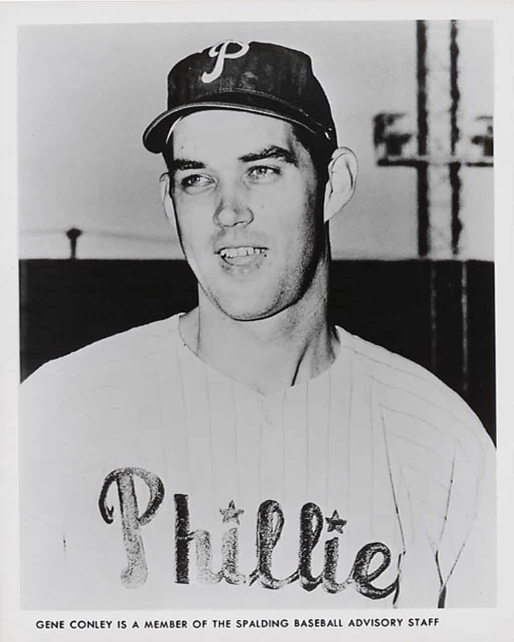 Gene Conley - Philadelphia Phillies - head - B/W - ConleyGene.jpg - 8x10