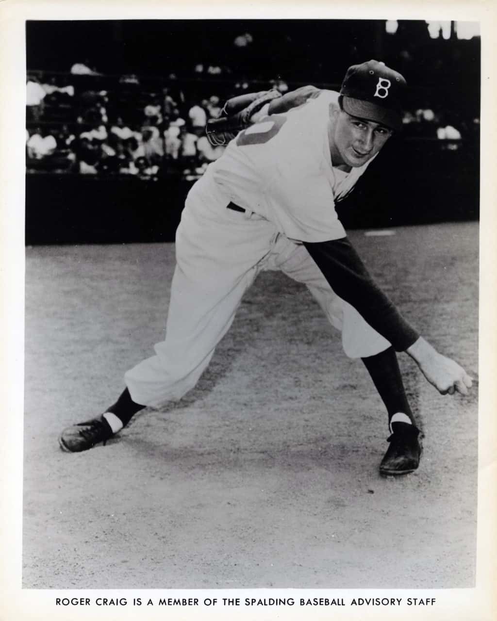 Roger Craig - Boston Braves - follow through - B/W - CraigRoger-2904.jpg - 8x10