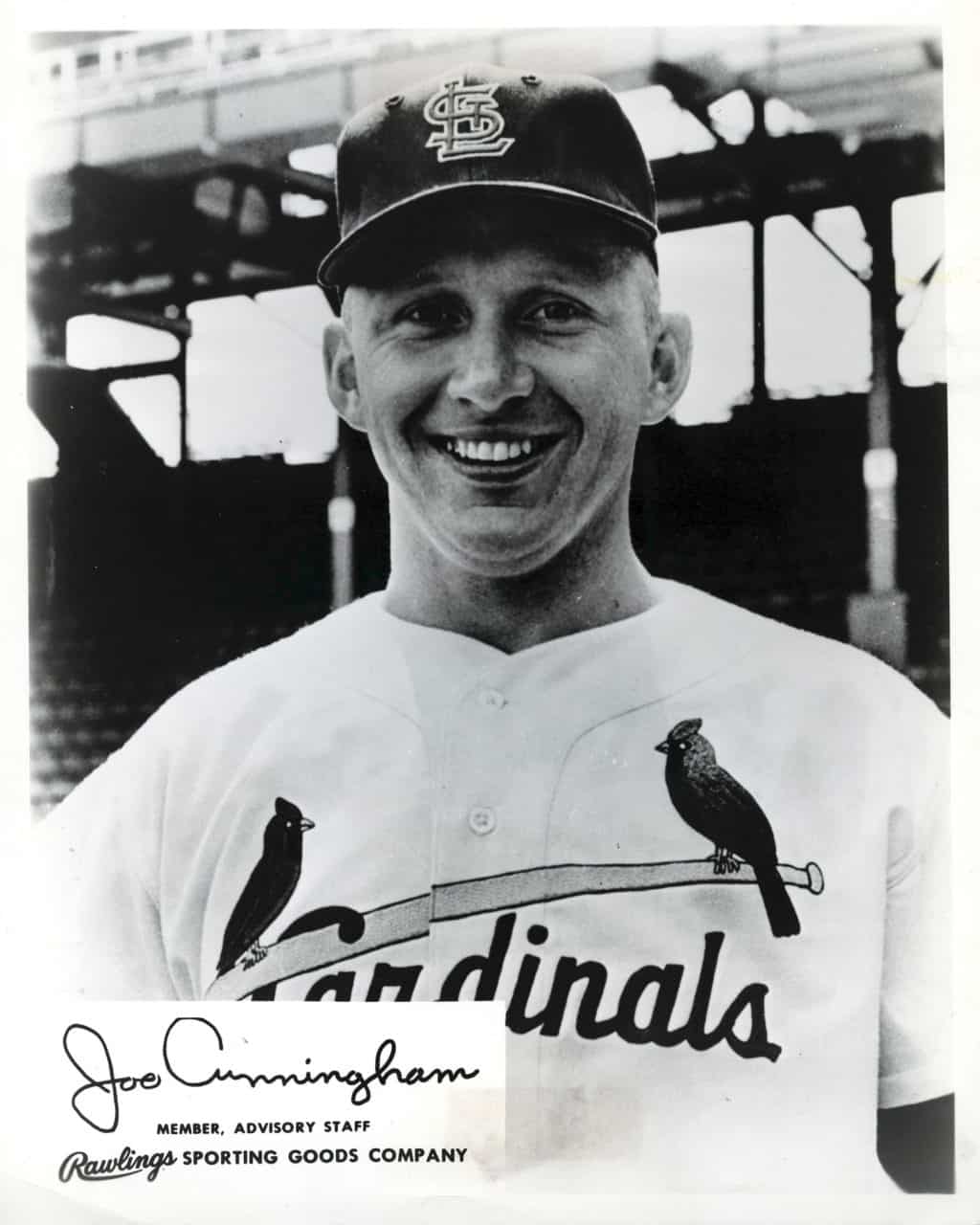 Joe Cunningham - St. Louis Cardinals - upper body - B/W - CunninghamJoe-1002.jpg - 8x10