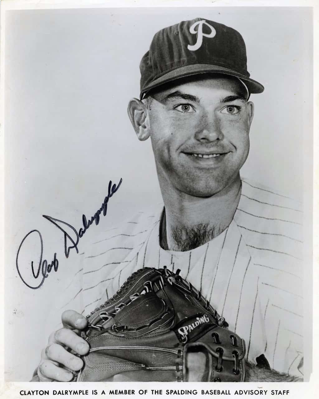 Clay Dalrymple - Philadelphia Phillies - upper body - B/W - DalrympleClay906.jpg - 8x10