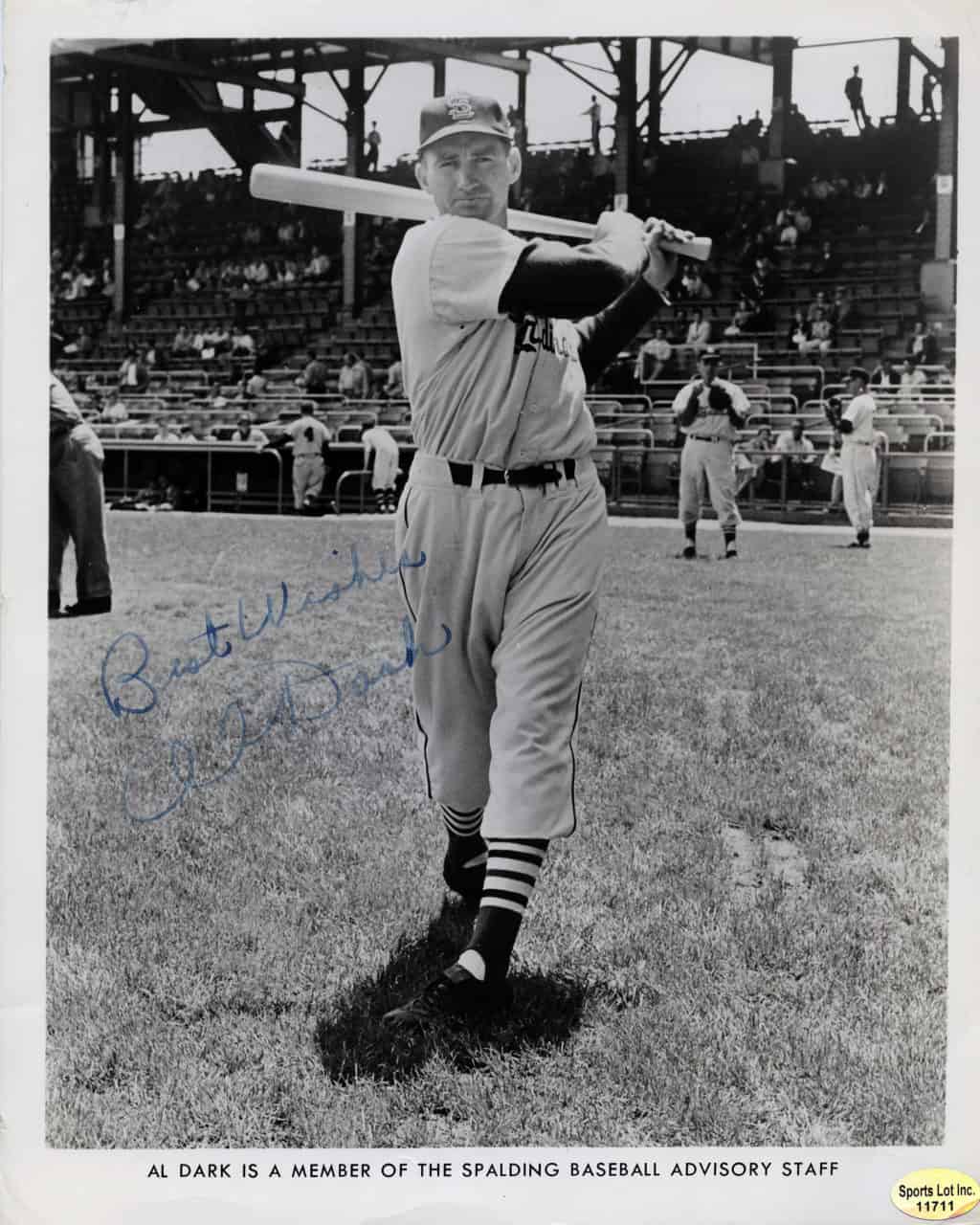 Alvin Dark - St. Louis Cardinals - full body - B/W - DarkAl-2908.jpg - 8x10