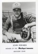 John Edwards - Cincinatti Reds - Catcher's Crotch - B/W - EdwardsJohn.jpg - 3.5x5