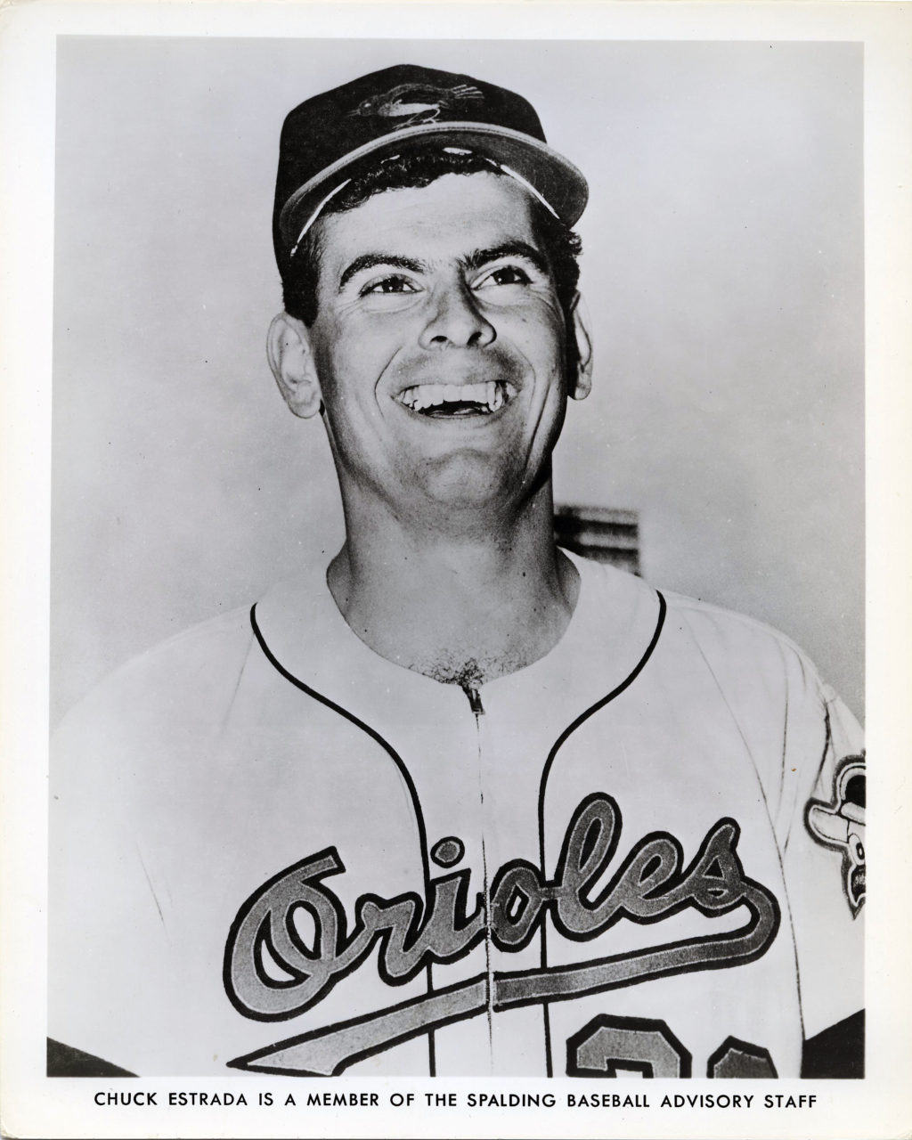 Chuck Estrada - Baltimore Orioles - head - B/W - EstradaChuck912.jpg - 8x10