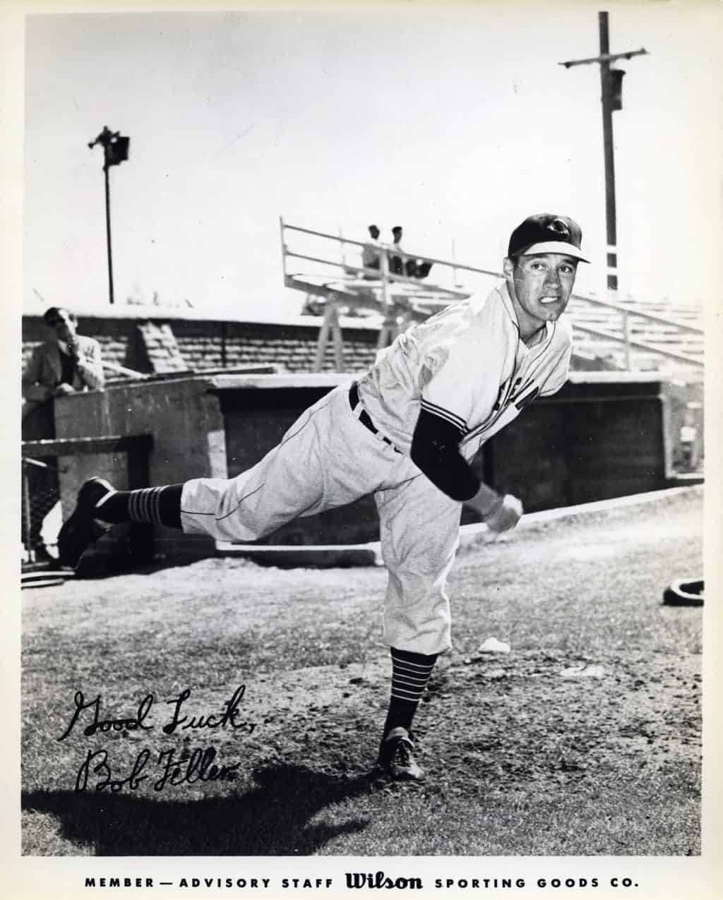 Bob Feller - Cleveland Indians - full body - B/W - FellerBob-2783.jpg - 8x10