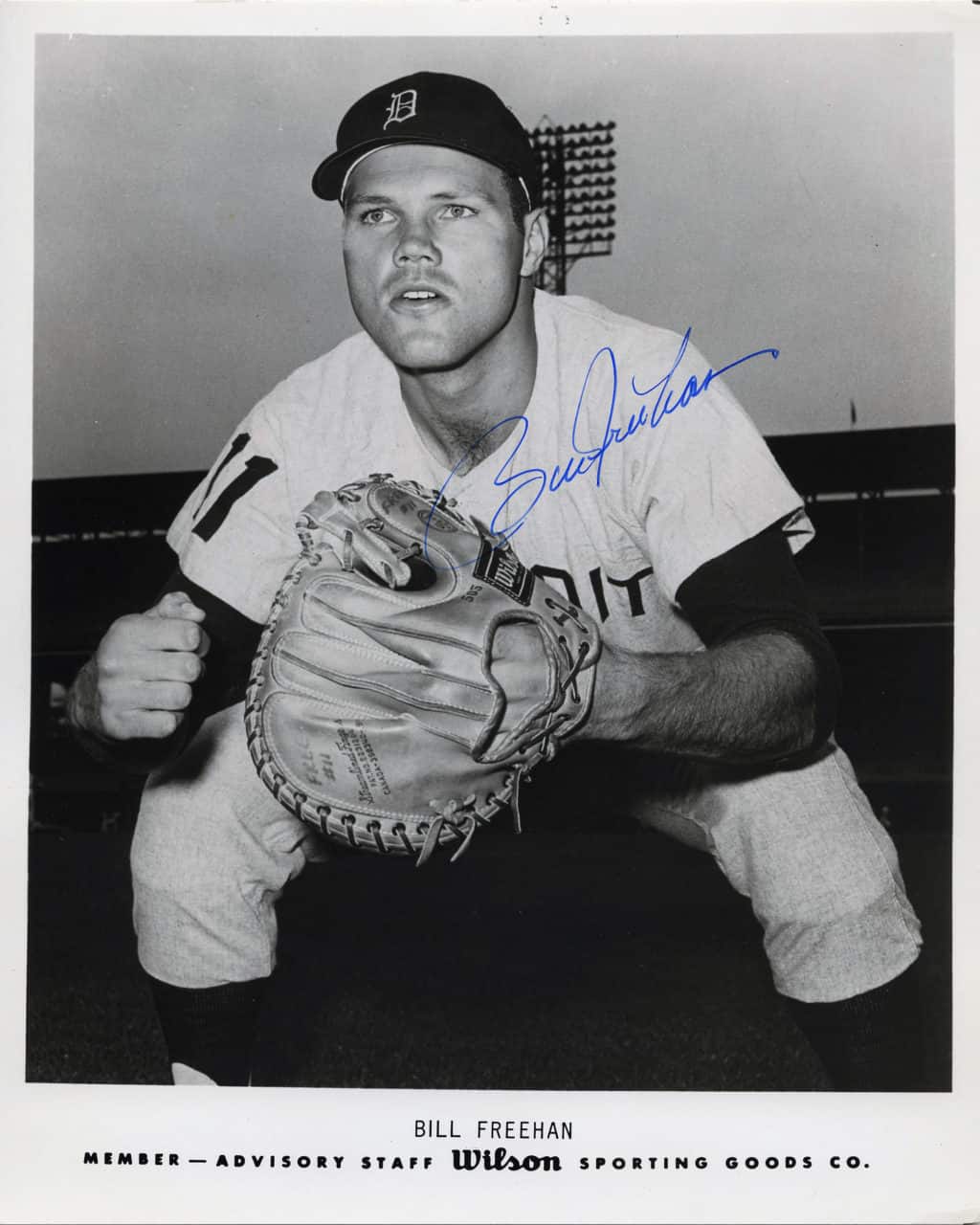 Bill Freehan - Detroit Tigers - catching crouch - B/W - FreehanBill-2788.jpg - 8x10