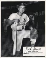 Dick Groat - St. Louis Cardinals - kneeling with bat - B/W - GroatDick-5015.jpg - 8x10