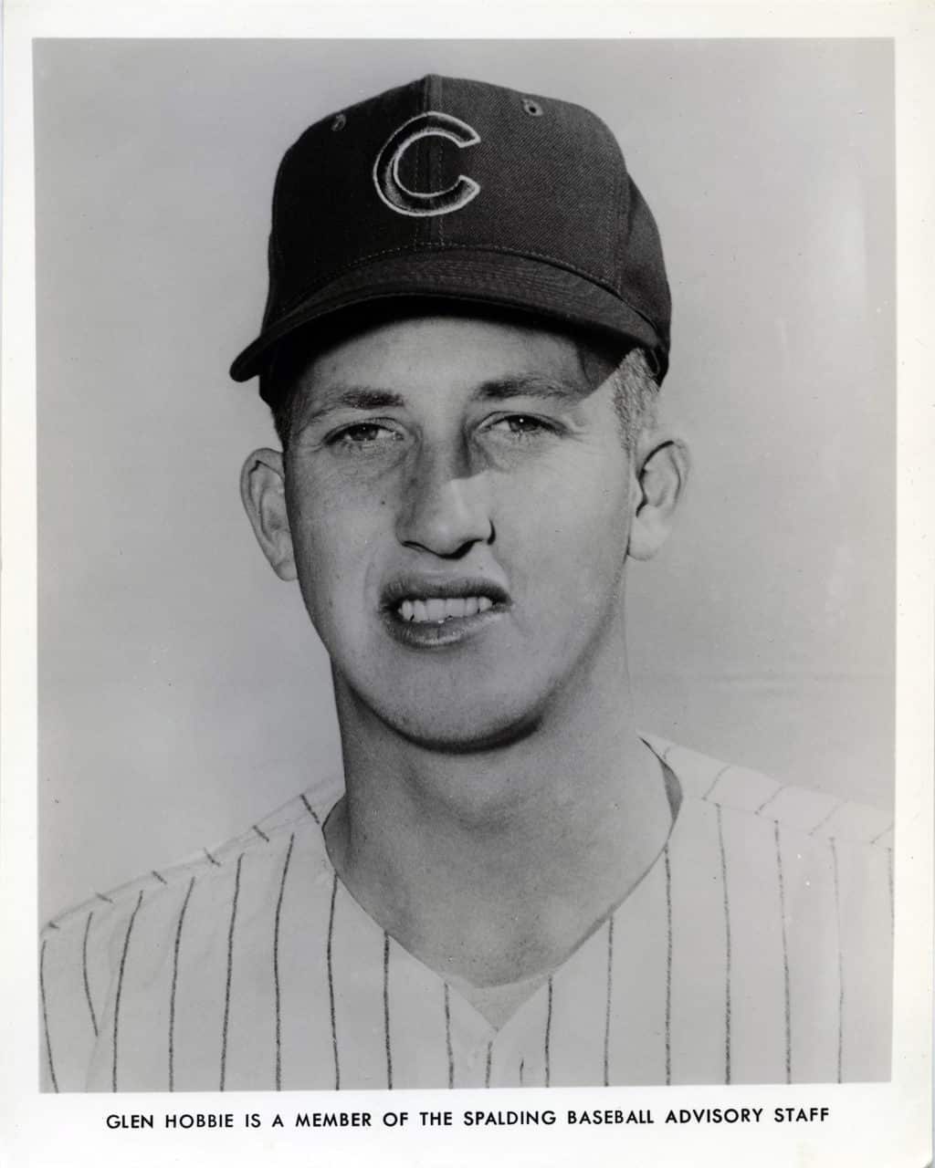 Glen Hobbie - Chicago Cubs - head - B/W - HobbieGlen926.jpg - 8x10