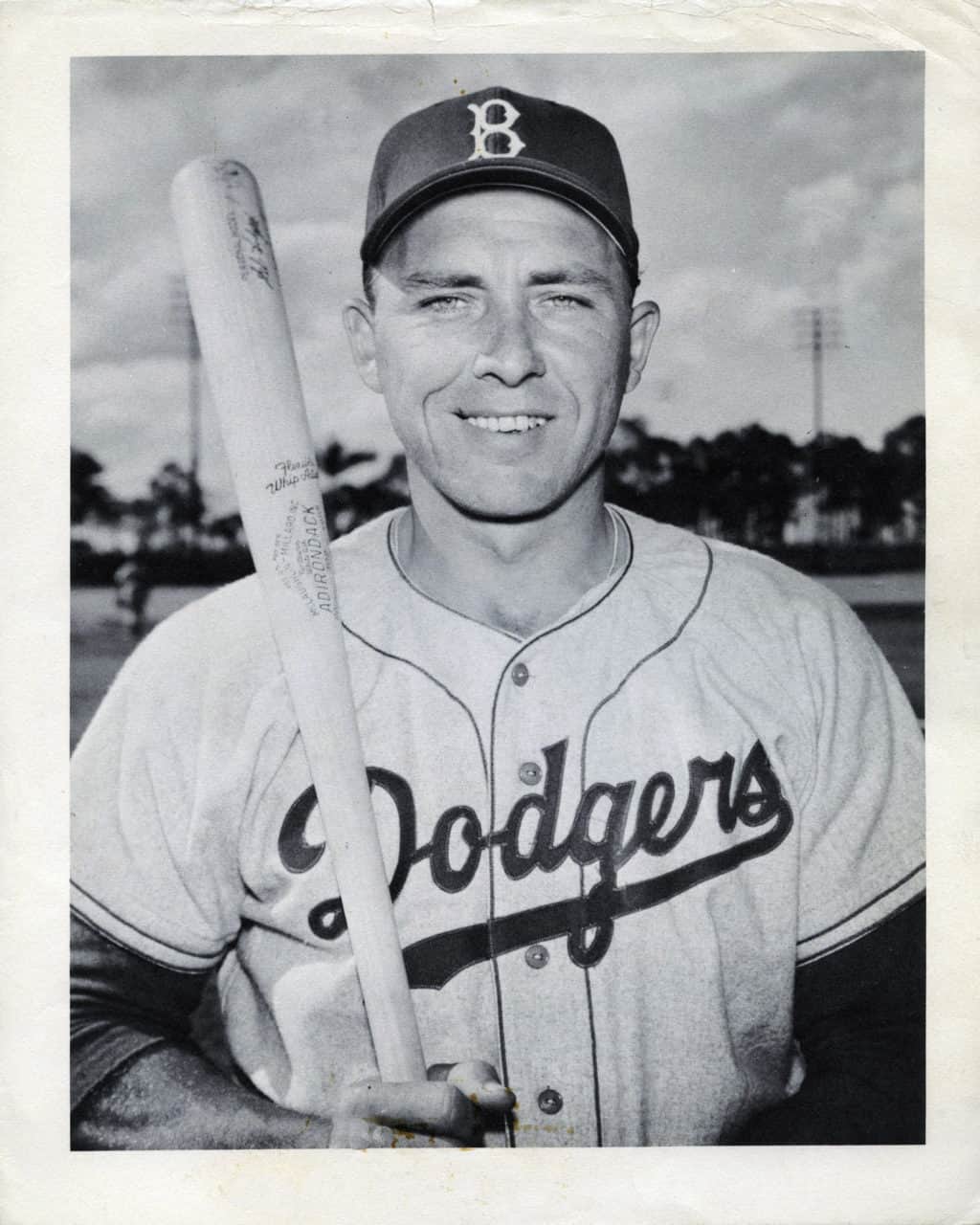 Gil Hodges - Los Angeles Dodgers - bat on shoulder - B/W - HodgesGil-2171.jpg - 8x10