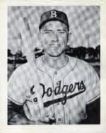 Gil Hodges - Los Angeles Dodgers - bat on shoulder - B/W - HodgesGil-2171.jpg - 8x10