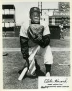 Elston Howard - New York Yankees - Kneeling w/bat - B/W - HowardElston-3022.jpg - 8x10