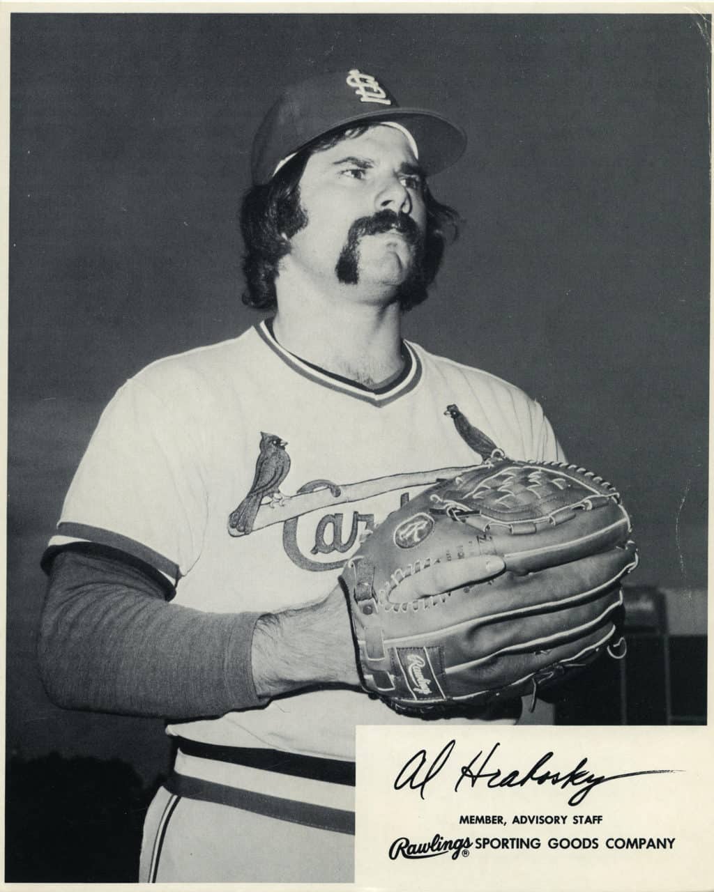 Al Hrbowsky - St. Louis Cardinals - upper body - B/W - HrbowskyAl023.jpg - 8x10