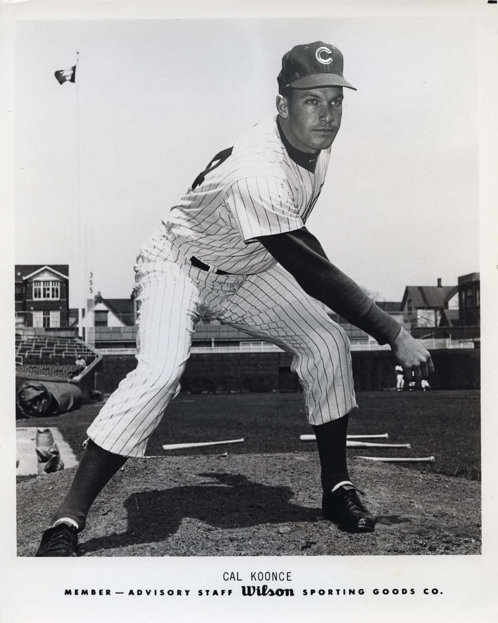 Cal Koonce - Chicago Cubs - follow through - B/W - KoonceCal812.jpg - 8x10