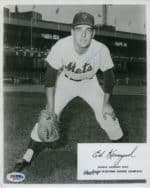 Ed Kranepool - New York Mets - Fielding - B/W - Kranepool-1032.jpg - 8x10
