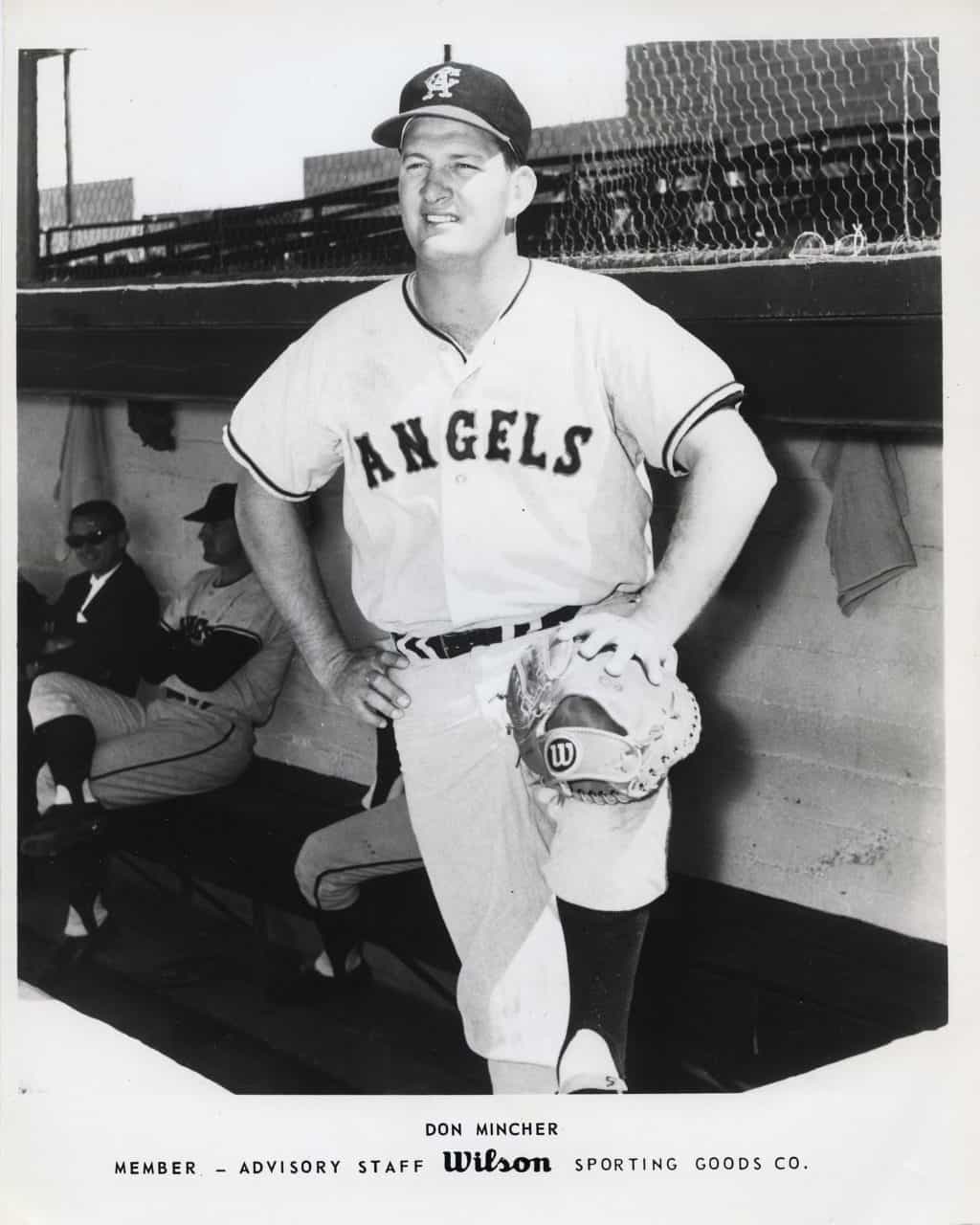 Don Mincher - Anaheim Angles - full length - B/W - MincherDon824.jpg - 8x10