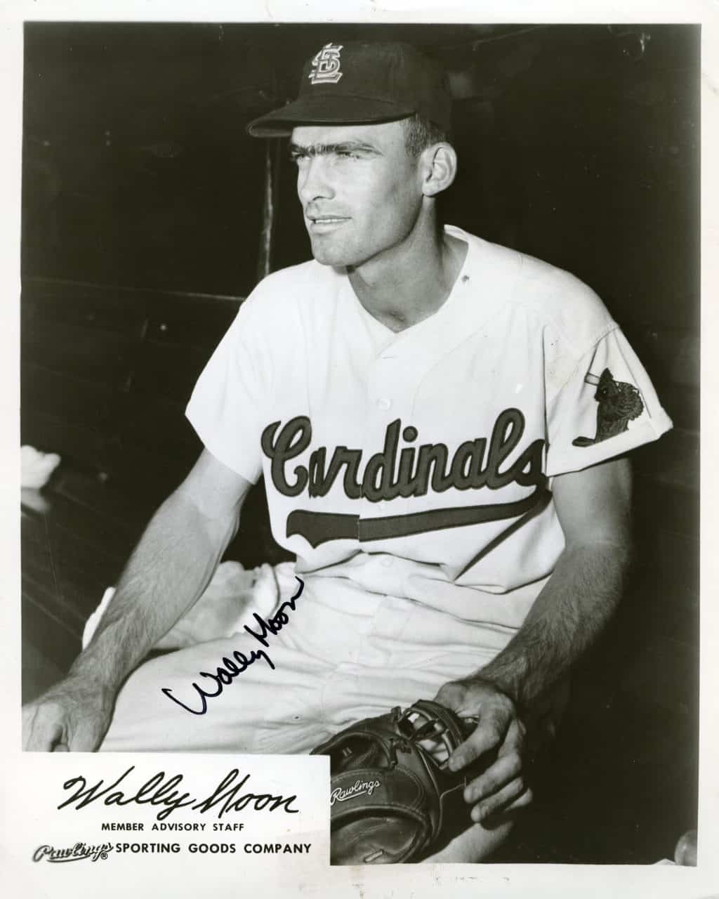 Wally Moon - St. Louis Cardinals - sitting - B/W - MoonWally-3056.jpg - 8x10
