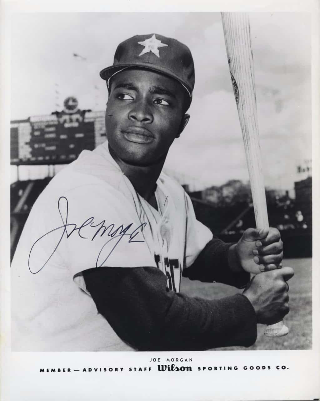 Joe Morgan - Houston Astros - batting - B/W - MorganJoe-1827.jpg - 8x10