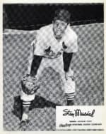 Stan Musial - St. Louis Cardinals - full length glove on knee - B/W - MusialStan-1057.jpg - 8x10