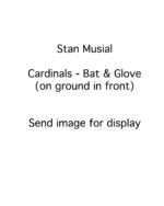 Stan Musial - St. Louis Cardinals - kneeling on bat glove in front - B/W - MusialStan-8.jpg - 8x10