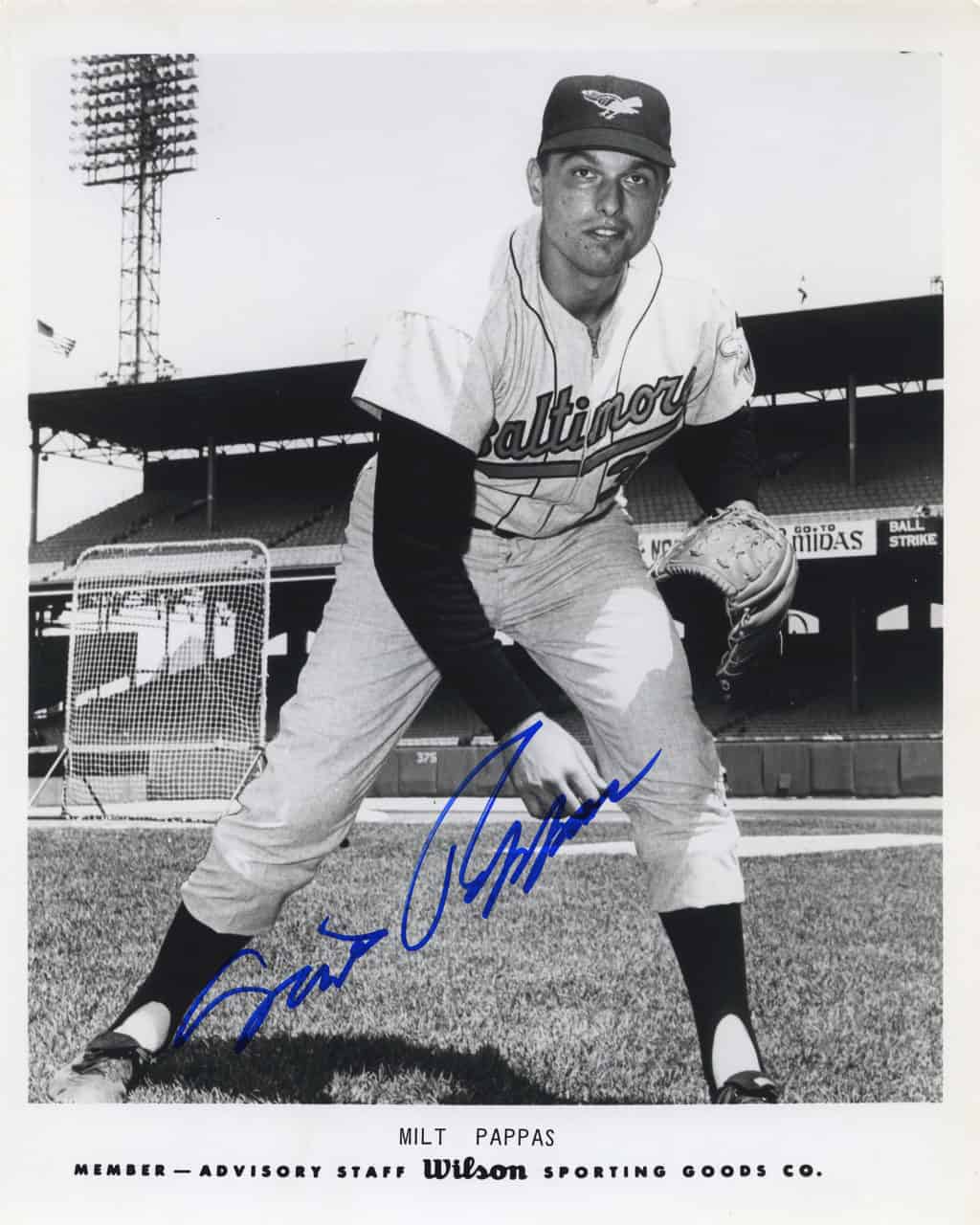 Milt Pappas - Baltimore Orioles - full length - B/W - PappasMilt835.jpg - 8x10