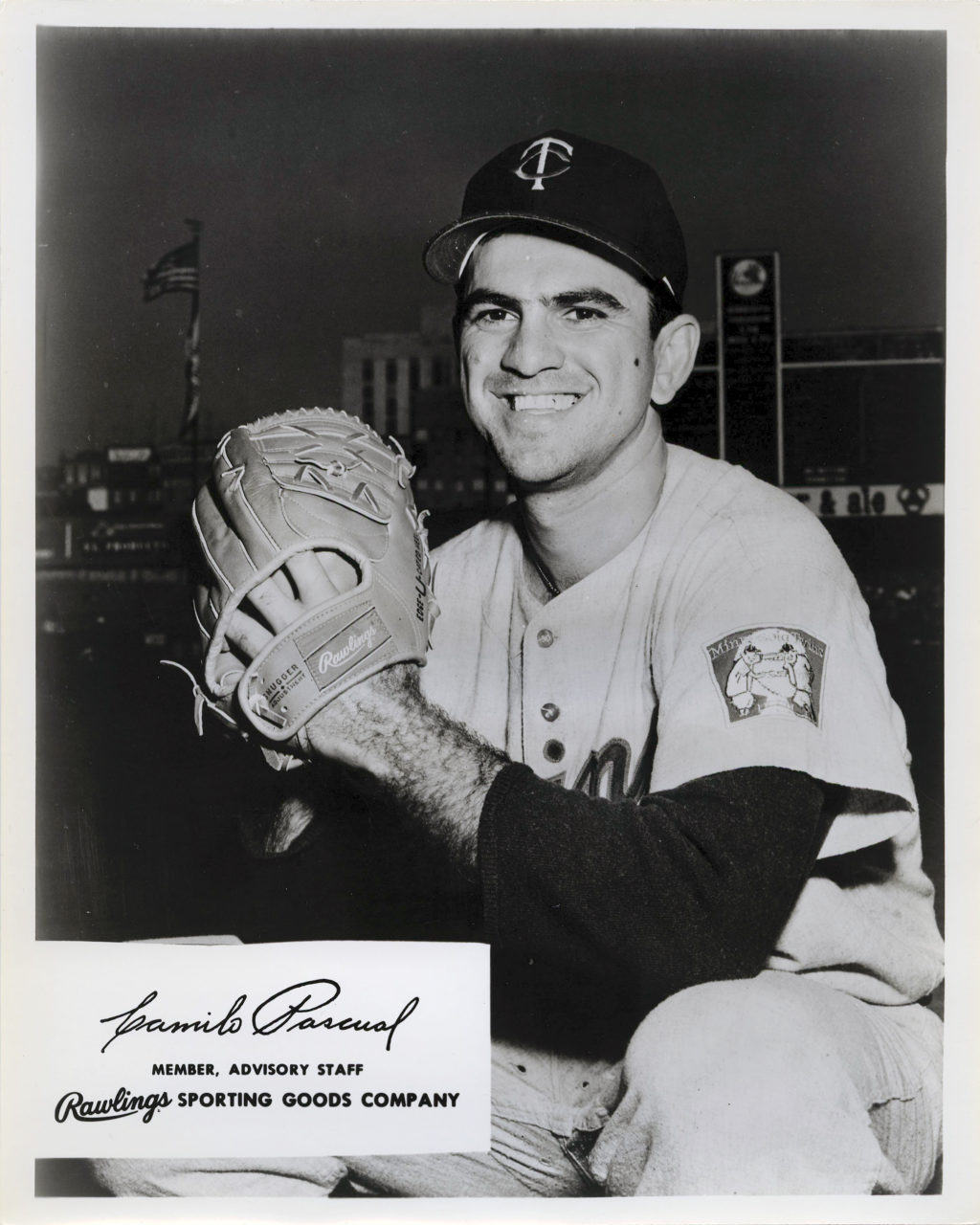 Camilo Pascual - Minnesota Twins - sitting on steps - B/W - PasquelCamilo066.jpg - 8x10
