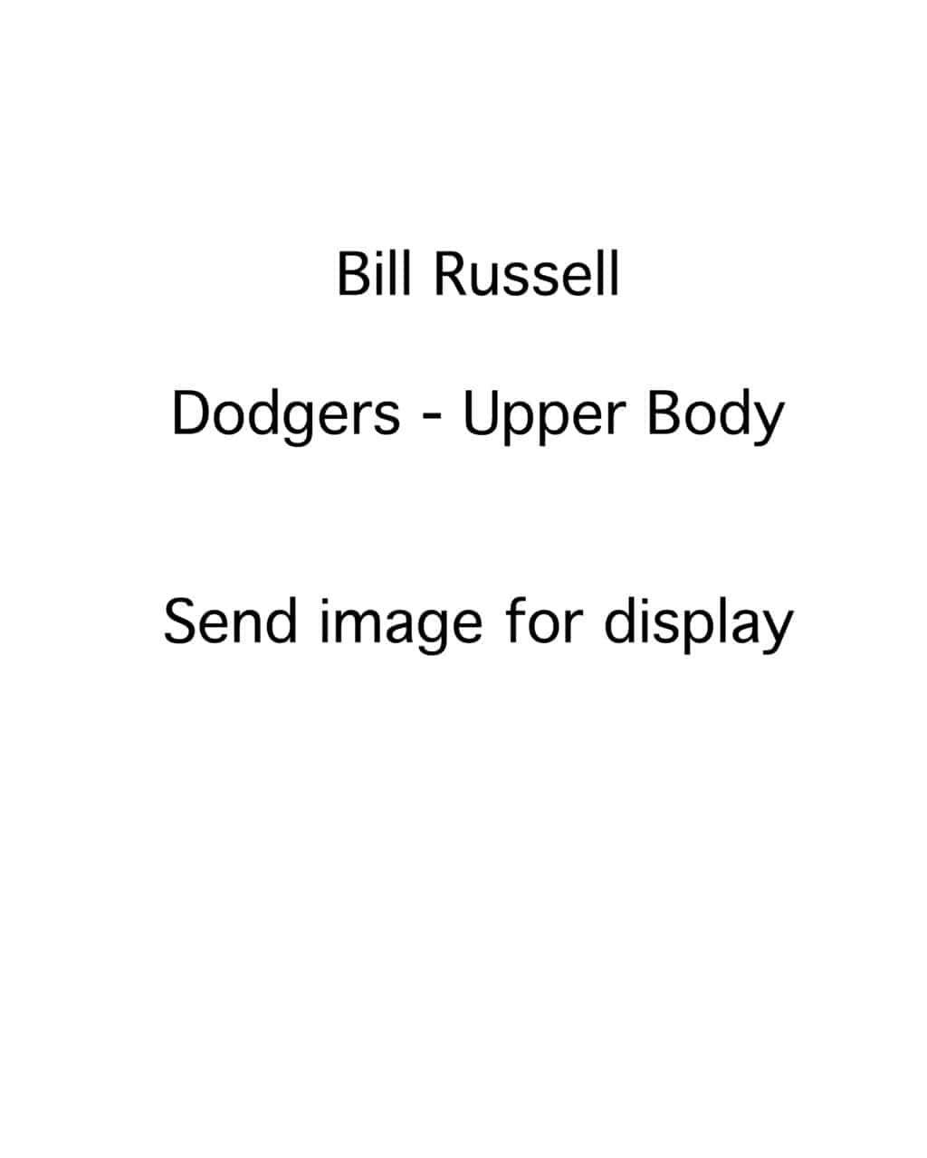 Bill Russell - Los Angeles Dodgers - upper body - B/W - RussellBill.jpg - 5x7