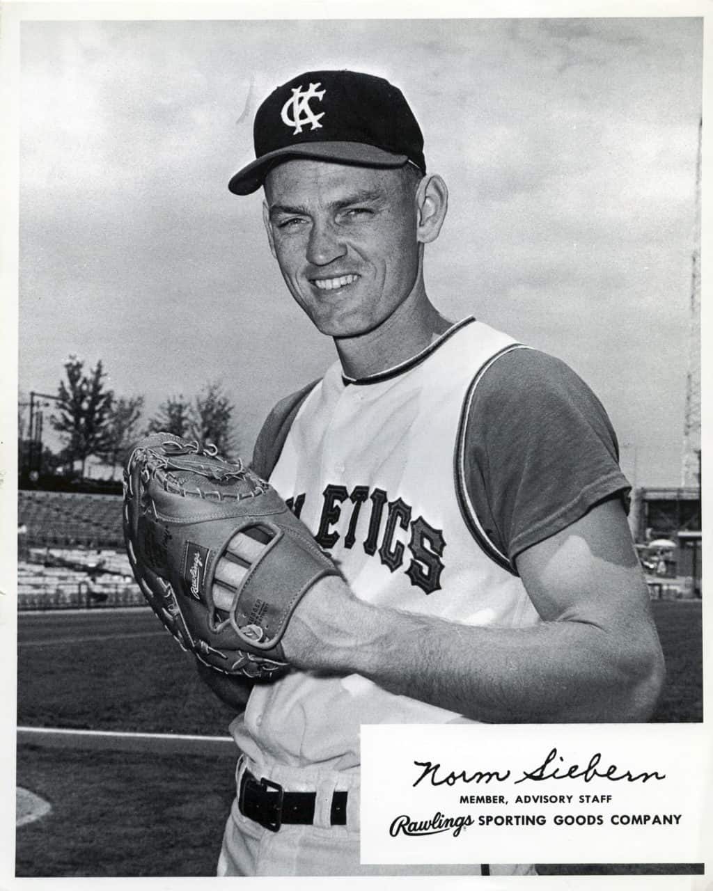 Norm Siebern - Kansas City Athletics - vest - B/W - SiebernNorm-2081.jpg - 8x10