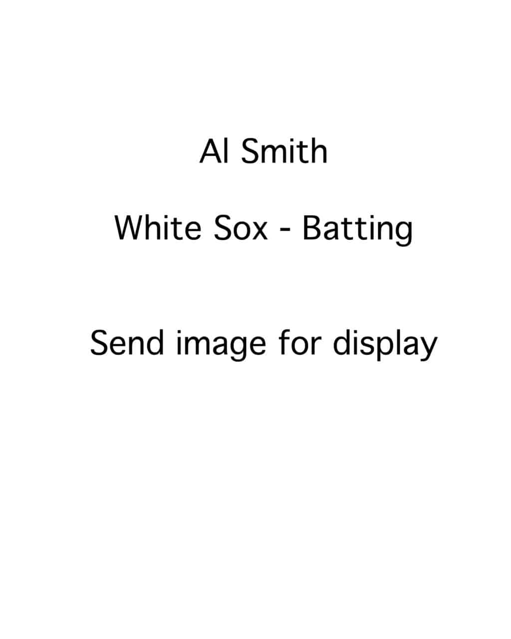 Al Smith - Chicago White Sox - batting - B/W - SmithAl-3.jpg - 8x10