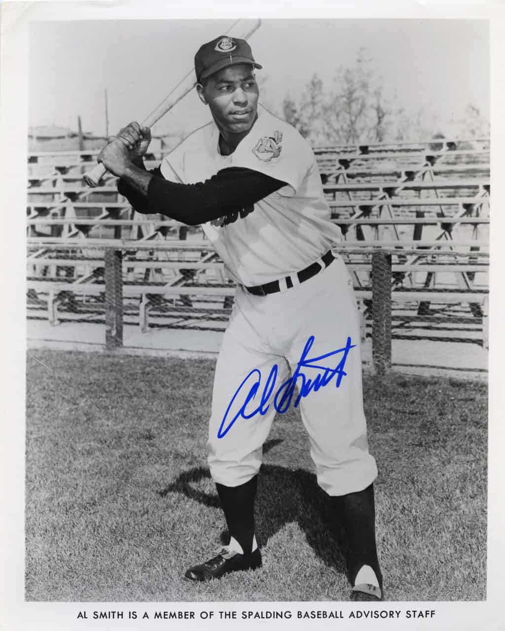 Al Smith - Cleveland Indians - full body - B/W - SmithAl955.jpg - 8x10