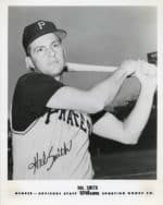 Hal Smith - Pittsburgh Pirates - batting - B/W - SmithHal855.jpg - 8x10