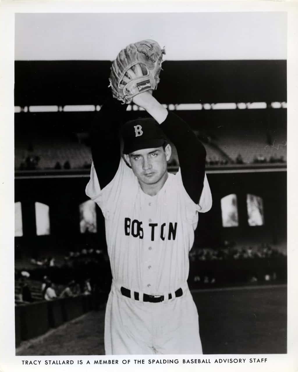 Tracy Stallard - Boston Red Sox - hands over head - B/W - StallardTracy956.jpg - 8x10