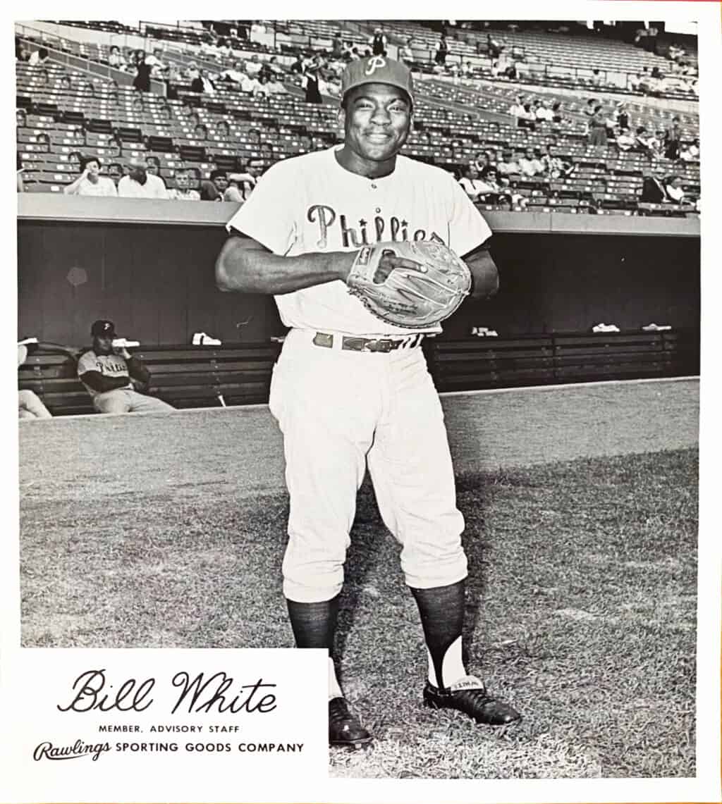 Bill White - Philedelphia Phillies - full length - B/W - WhiteBill-3.jpg - 8x10