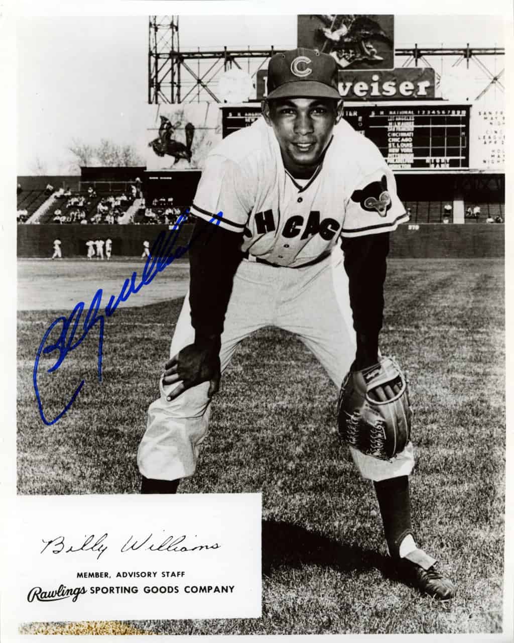 Billy Williams - Chicago Cubs - full length - B/W - WilliamsBilly-2103.jpg - 8x10