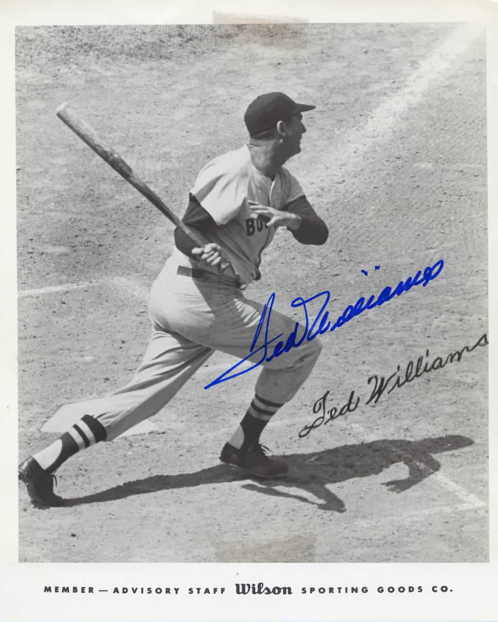 Ted Williams - Boston Red Sox - action - B/W - WilliamsTed-2868.jpg - 8x10