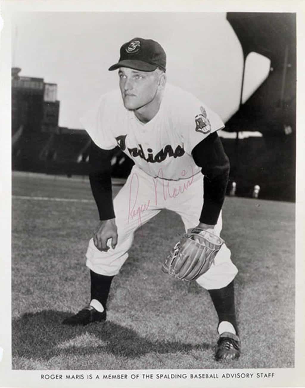 Roger Maris - Cleveland Indians - full length - B/W - MarisRoger.jpg - 8x10