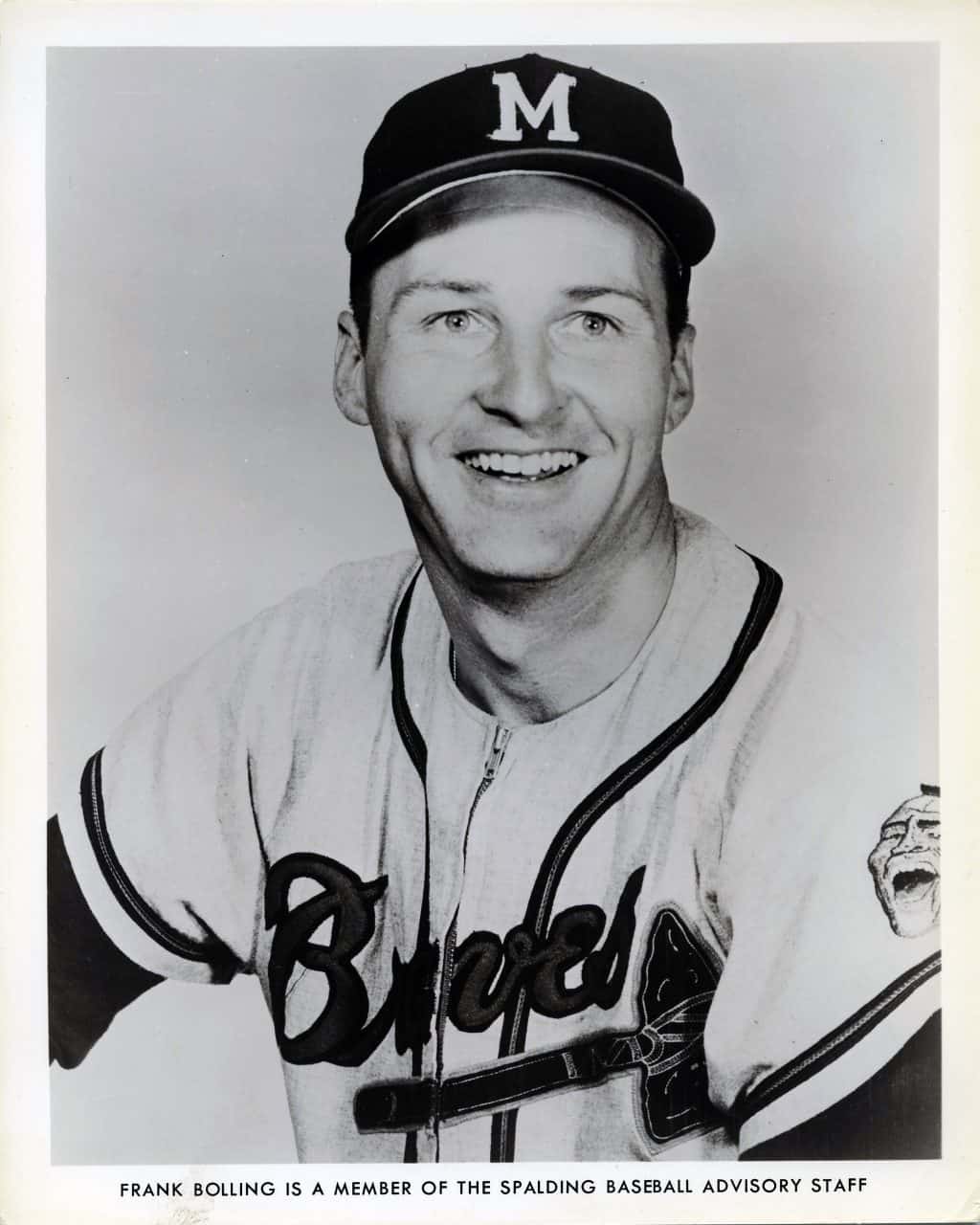 Frank Bolling - Atlanta Braves - Head Shot - B/W - BollingFrank-19999.jpg - 8x10