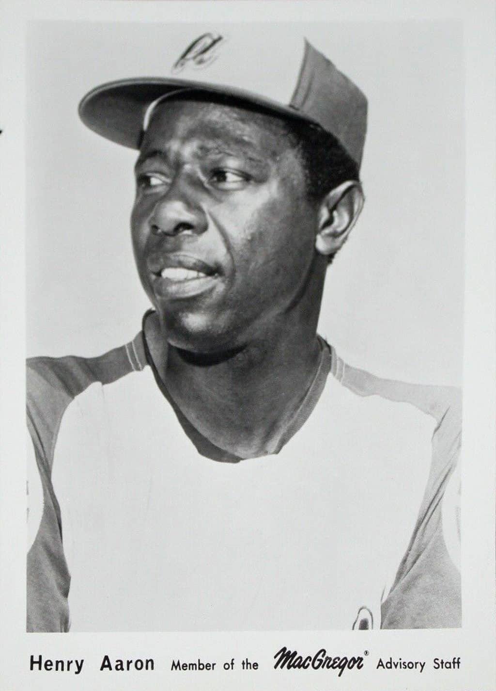 Hank Aaron - Atlanta Braves - head - B/W - AaronHank05.jpg - 5x7