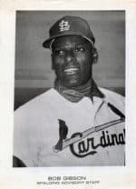 Bob Gibson - St. Louis Cardinals - upper body - B/W - GibsonBob57.jpg - 5x7