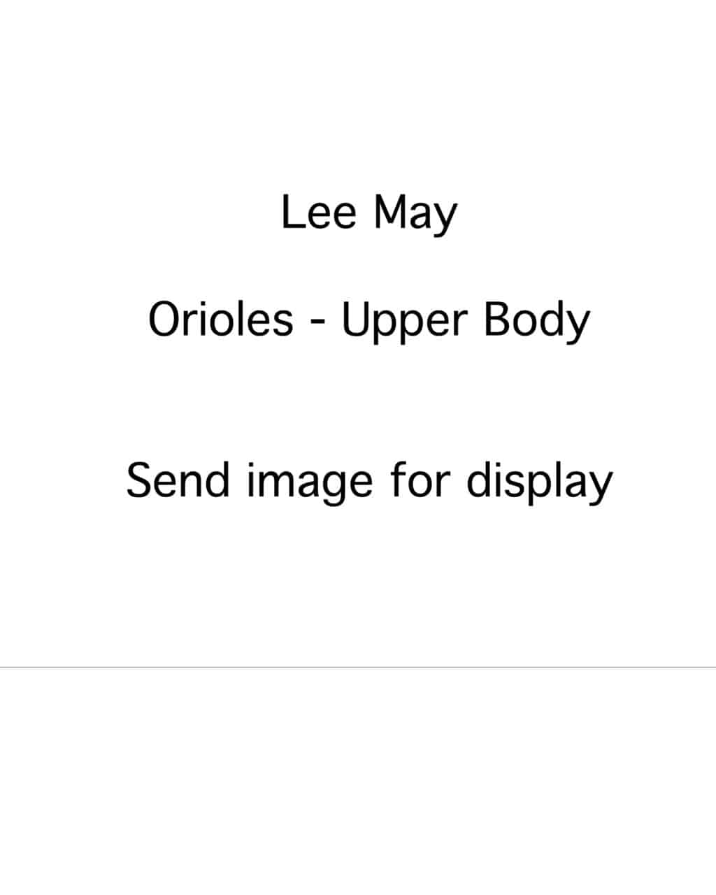 Lee May - Baltimore Orioles - head - B/W - MayLee810.jpg - 8x10