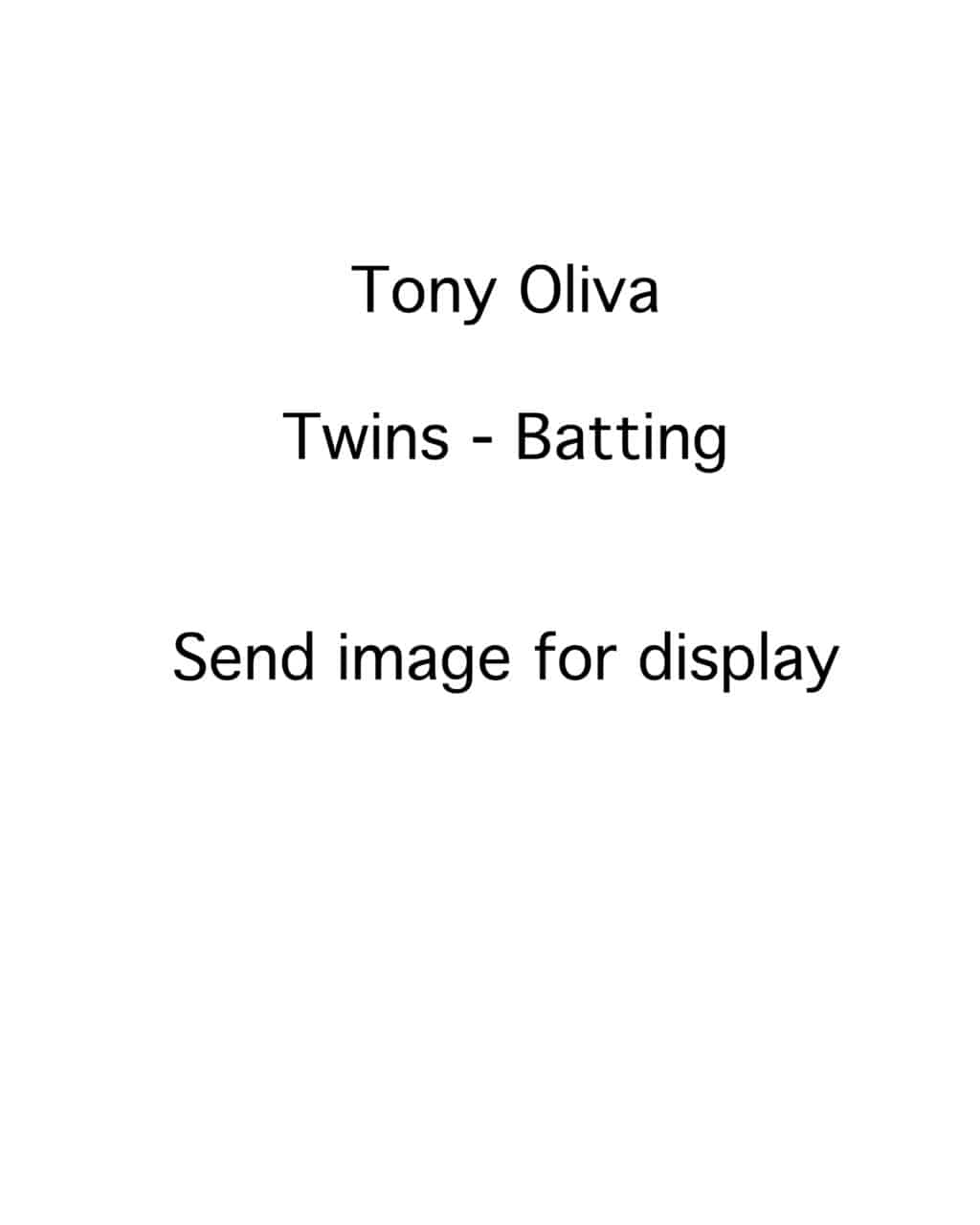 Tony Oliva - Minnesota Twins - batting - B/W - OlivaTony-3.jpg - 8x10